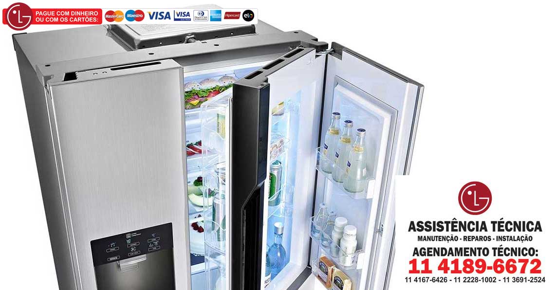 manutenção, reparo e instalação de geladeira, refrigerador e side by side lg